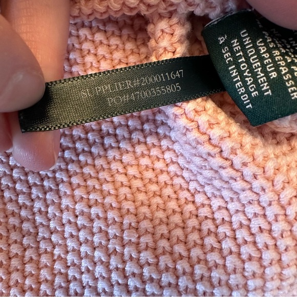 Ralph Lauren Pink Cotton Crewneck Sweater Size XS - Picture 11 of 11